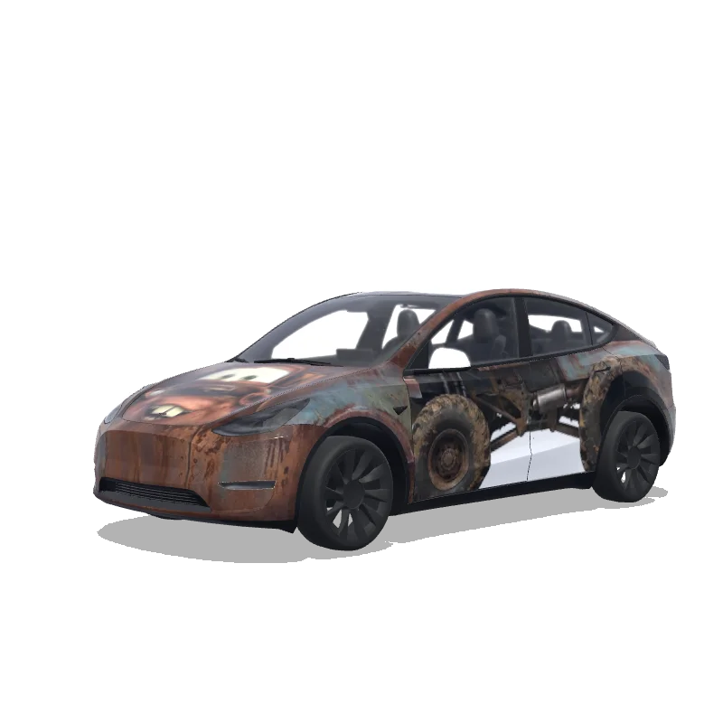 Tesla Model Y custom wrap design