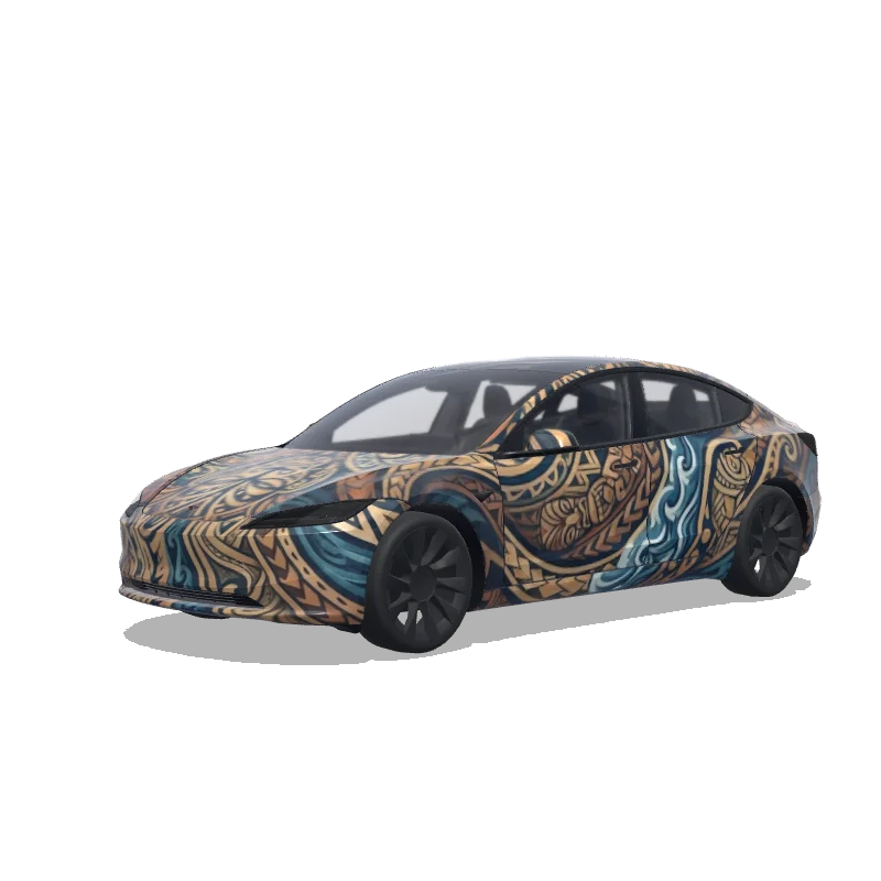 Tesla Model 3 (2024+ Standard/Premium) custom wrap design