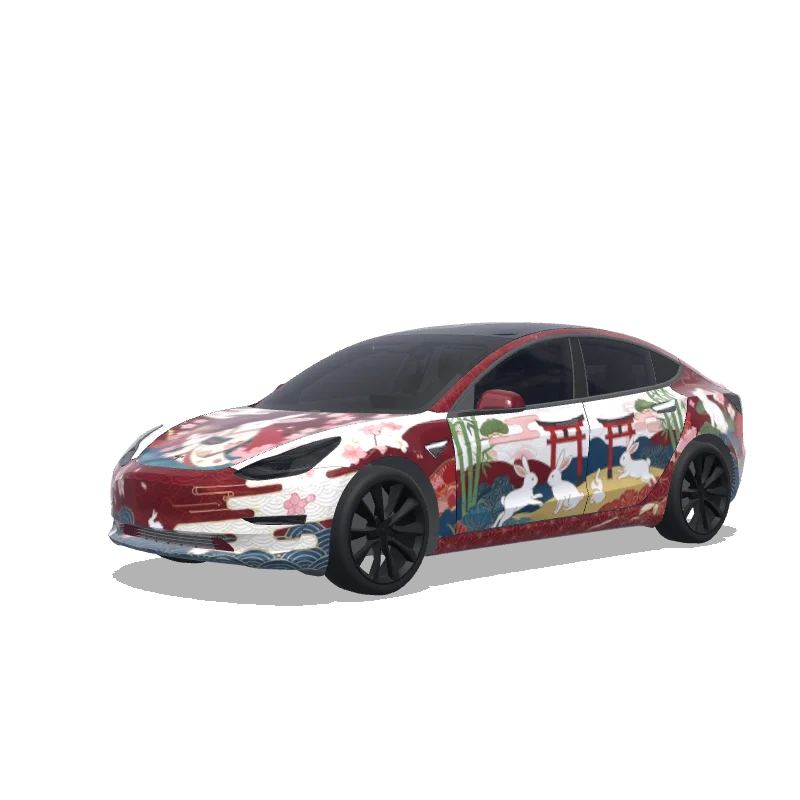 Tesla Model 3 custom wrap design