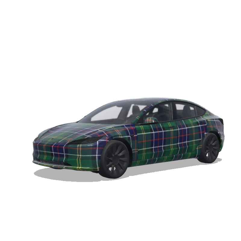 Tesla Model 3 (2024+ Standard/Premium) custom wrap design