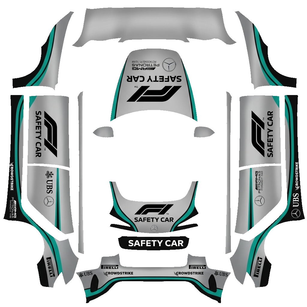 Diseño de vinilo para Model 3 - flat wrap PNG for Model 3 (2024+ Standard/Premium) Paint Shop