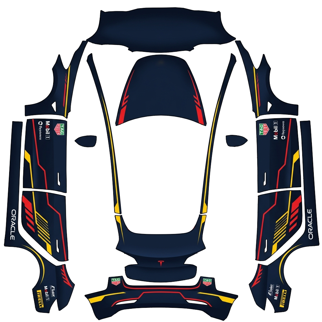 Model 3 Wrap Design - flat wrap PNG for Model 3 Paint Shop