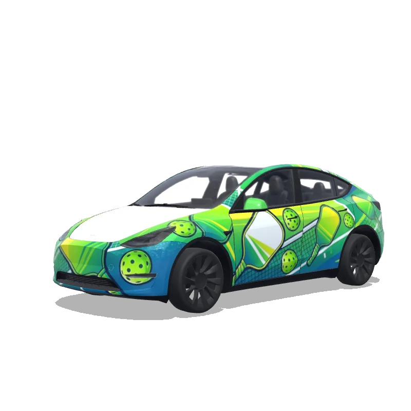 Tesla Model Y custom wrap design