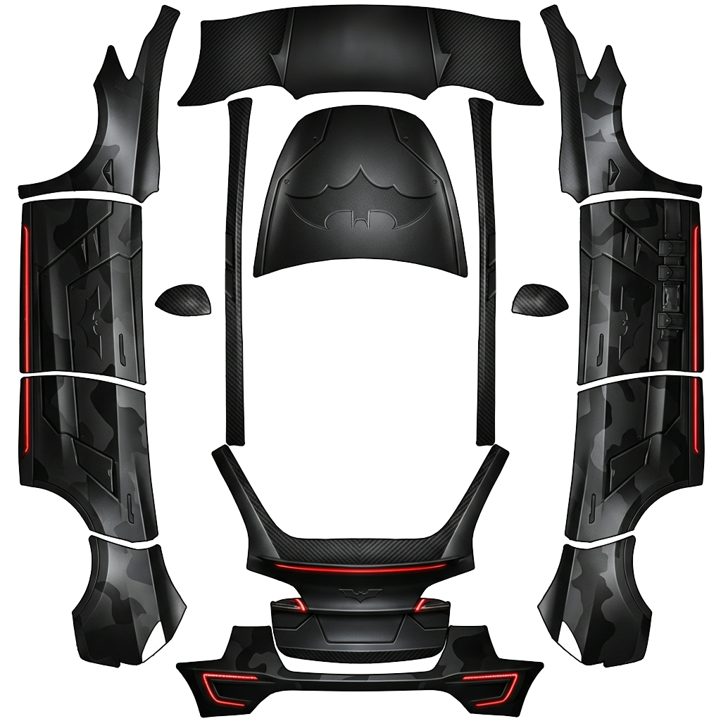 Diseño de vinilo para Model Y - flat wrap PNG for Model Y Paint Shop