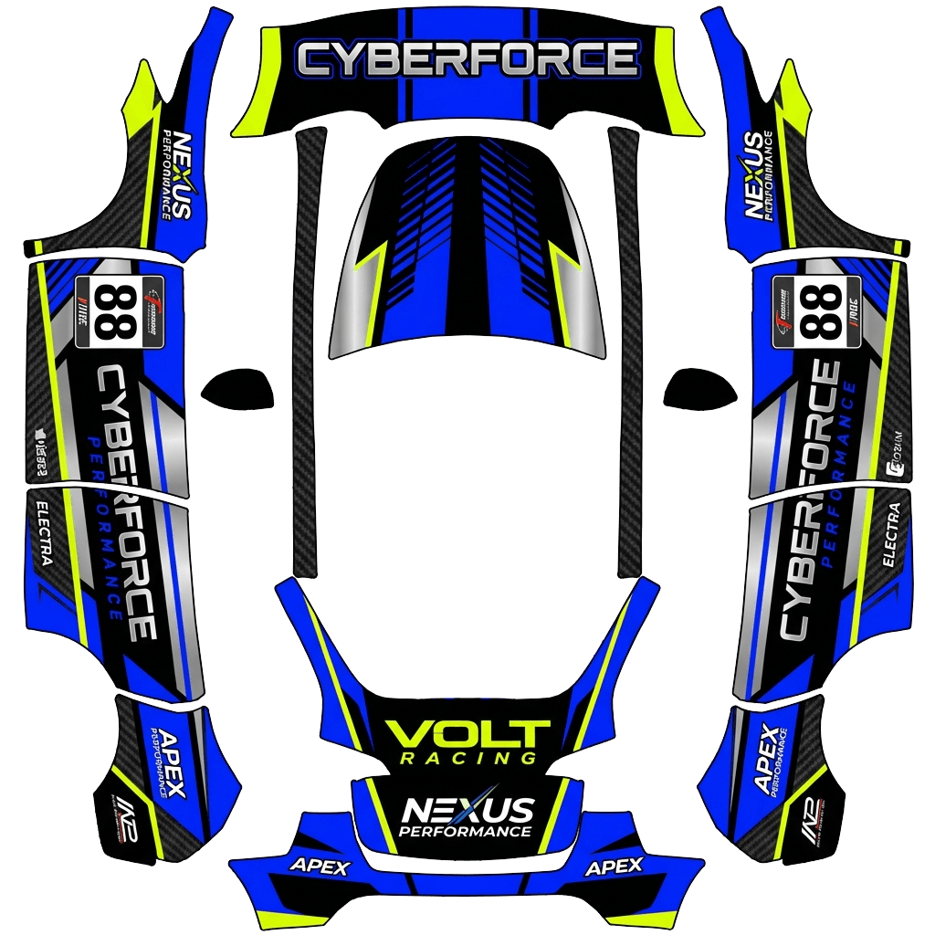 Model Y Wrap Design - flat wrap PNG for Model Y Paint Shop