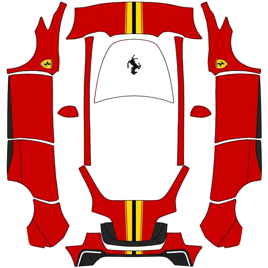 Model Y 랩 디자인 - flat wrap PNG for Model Y Paint Shop