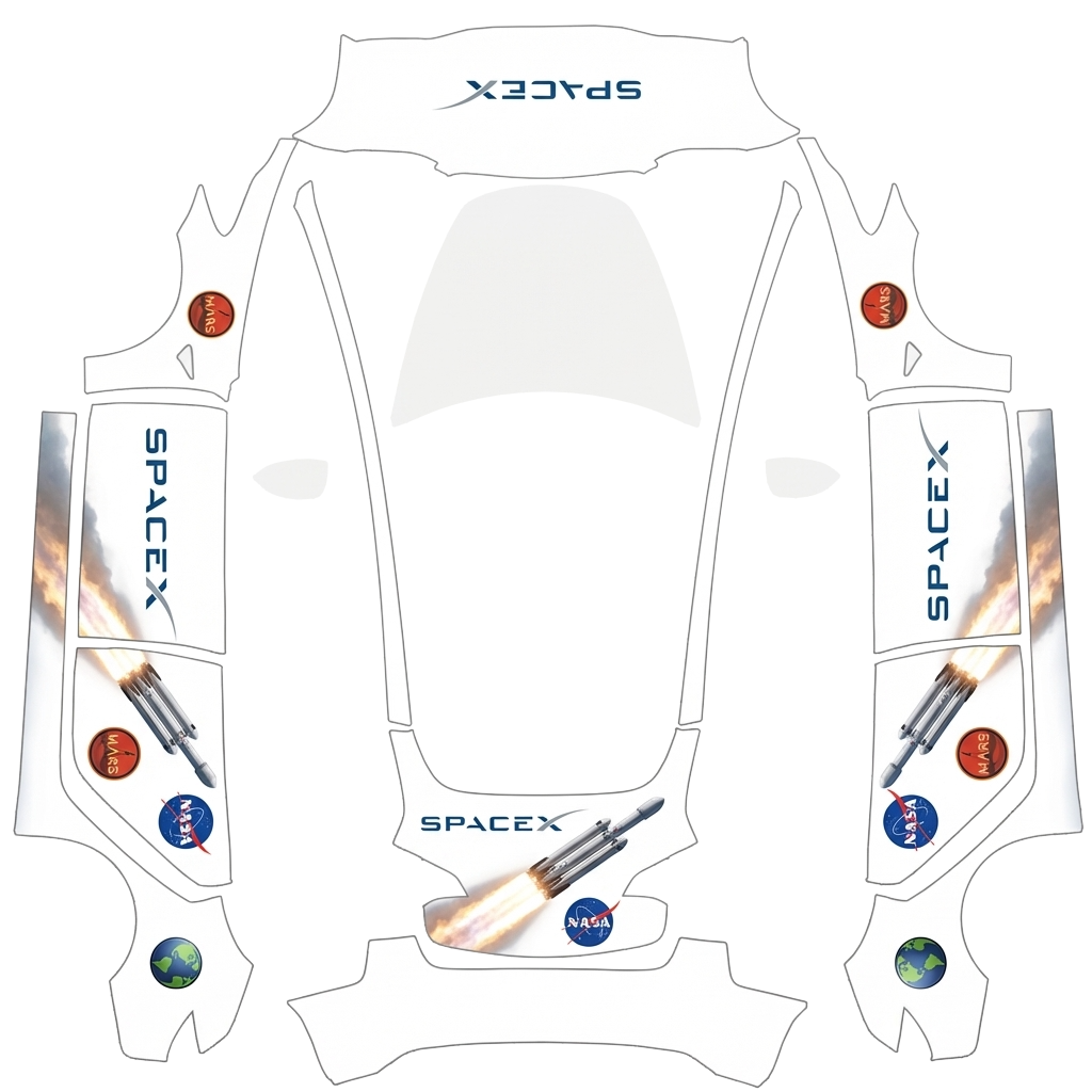 Model 3 Wrap Design - flat wrap PNG for Model 3 Paint Shop