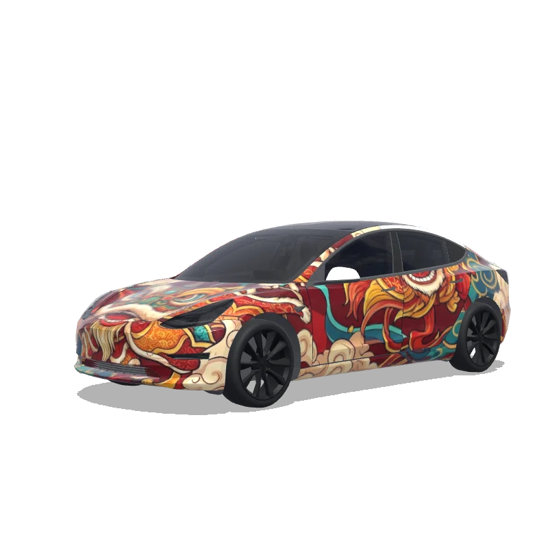 Tesla Model 3 custom wrap design