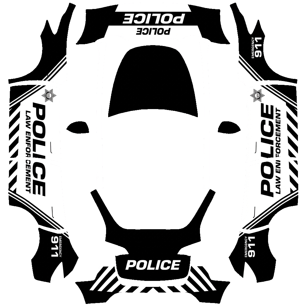 Model Y-folieringsdesign - flat wrap PNG for Model Y Paint Shop