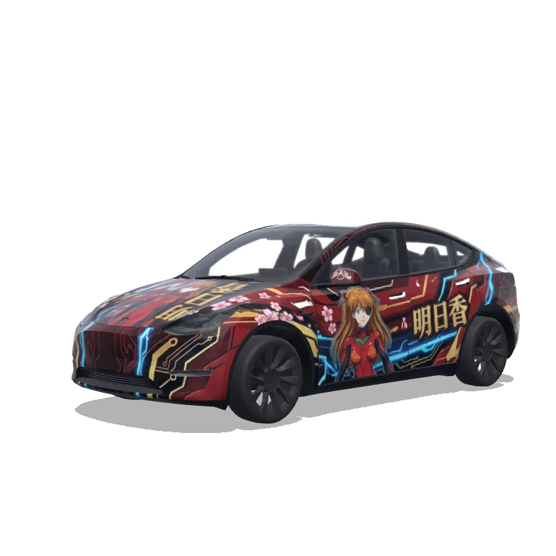Tesla Model Y custom wrap design