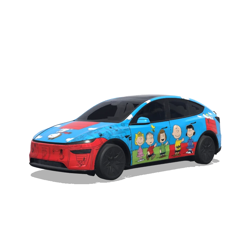 Tesla Model Y L custom wrap design