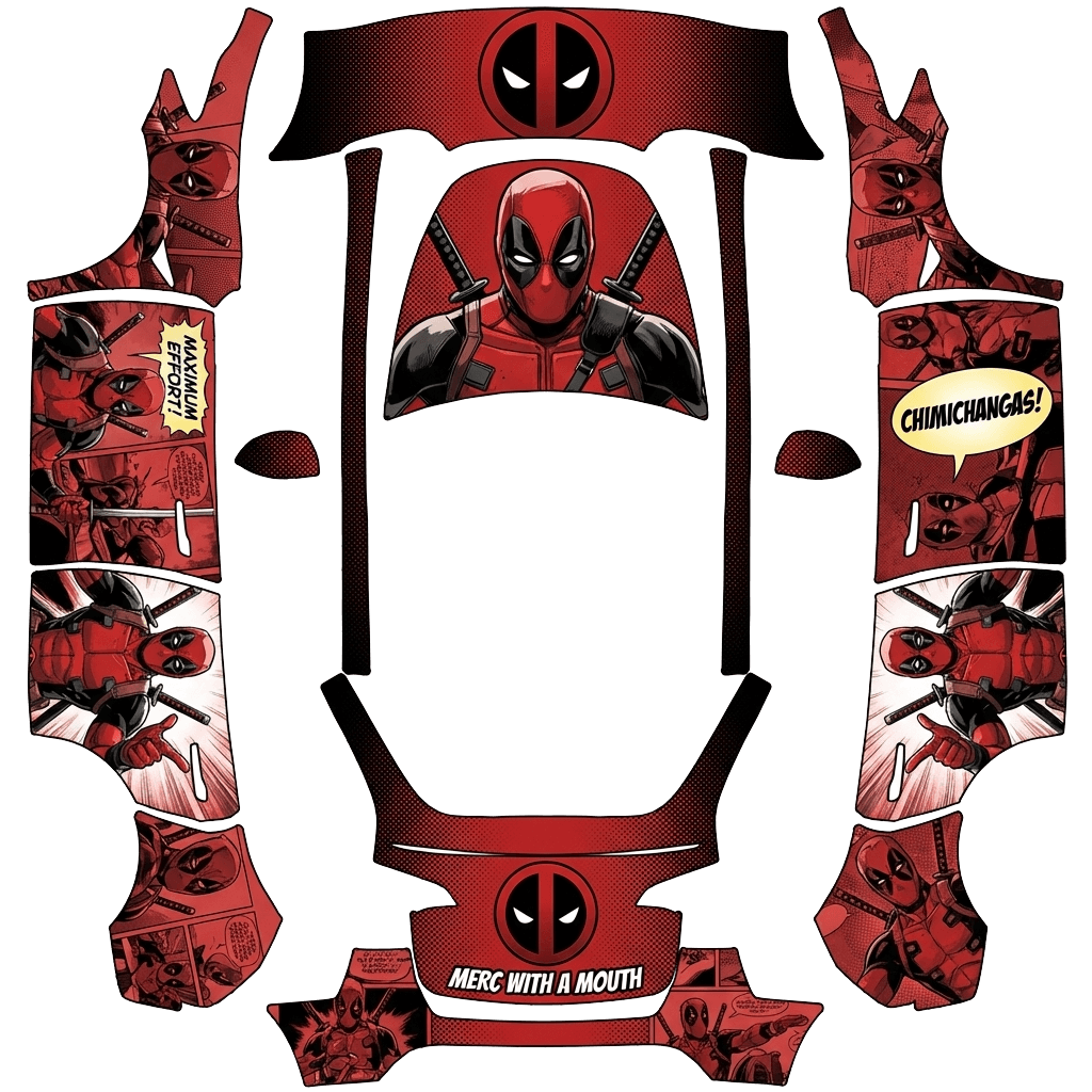 Model Y-folieringsdesign - flat wrap PNG for Model Y Paint Shop