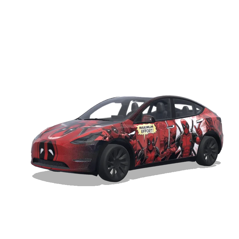 Tesla Model Y tilpasset wrap-design