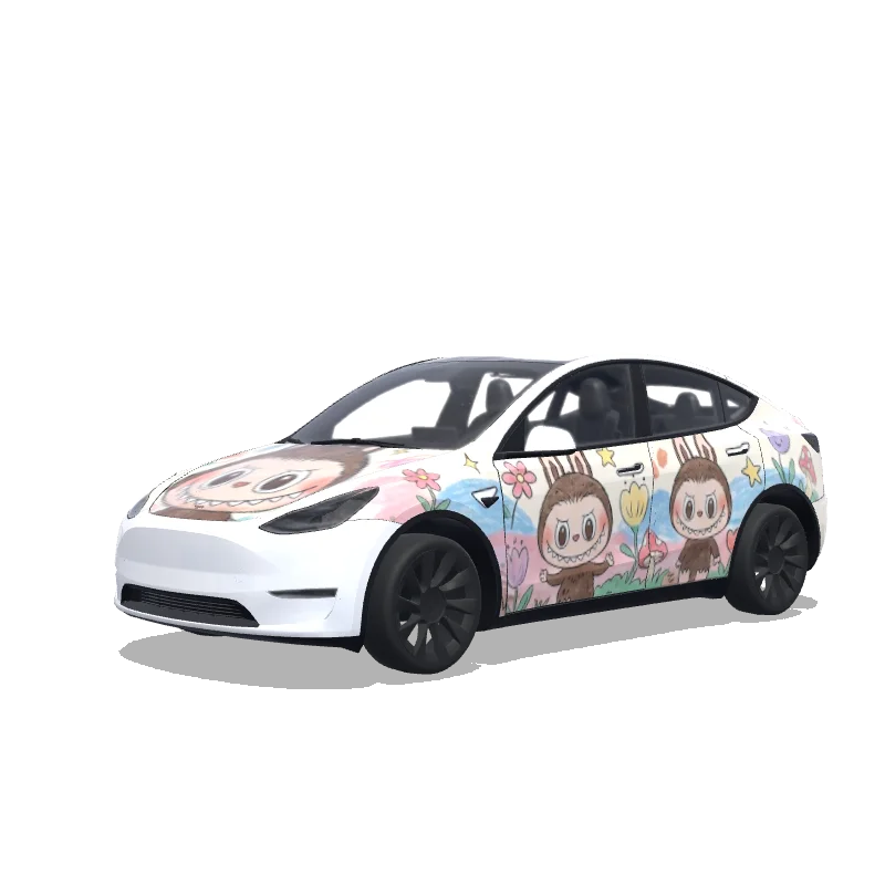 Tesla Model Y custom wrap design