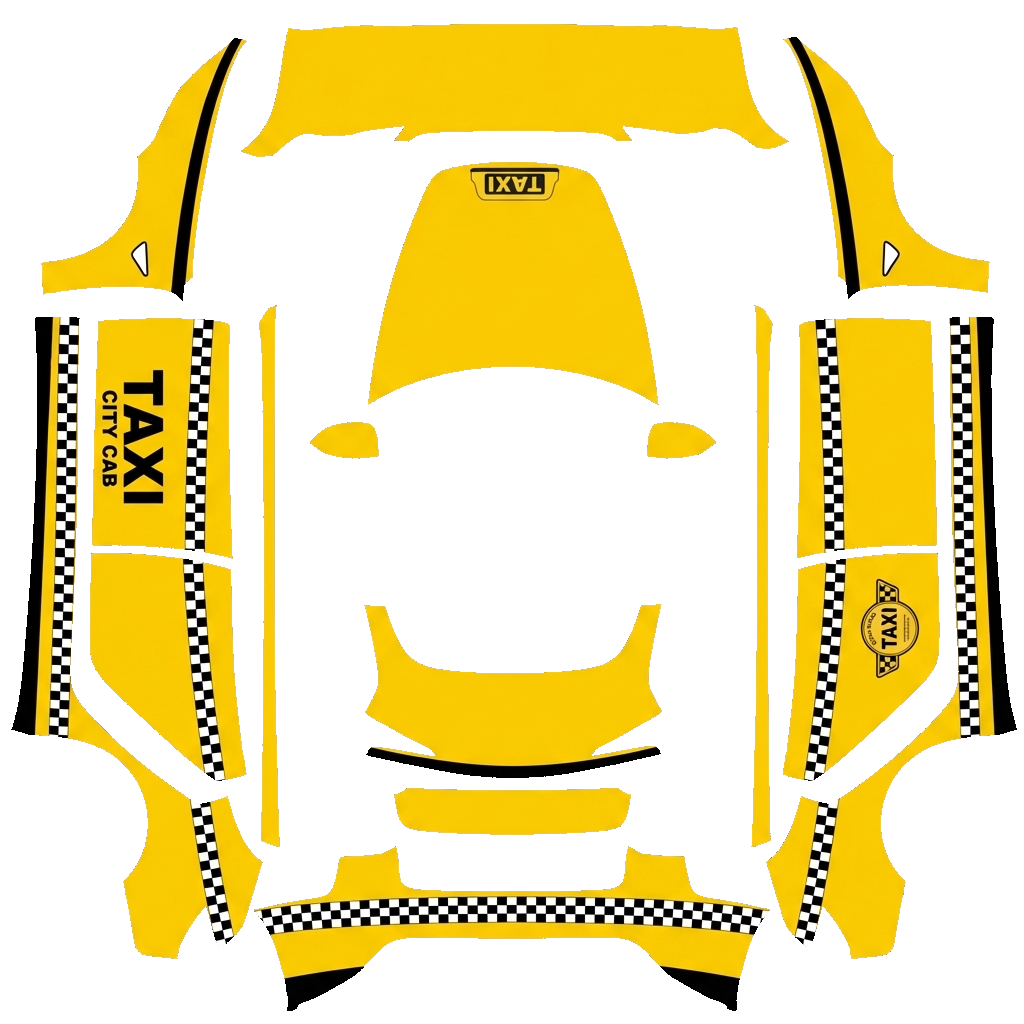 Model 3 Wrap Design - flat wrap PNG for Model 3 (2024+ Standard/Premium) Paint Shop
