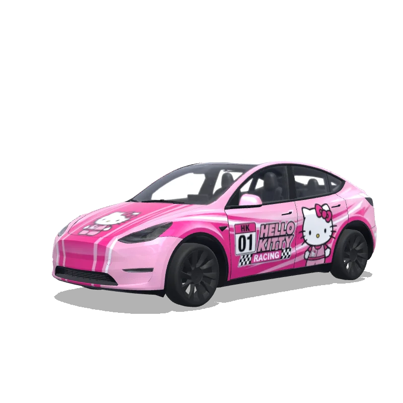Tesla Model Y tilpasset wrap-design