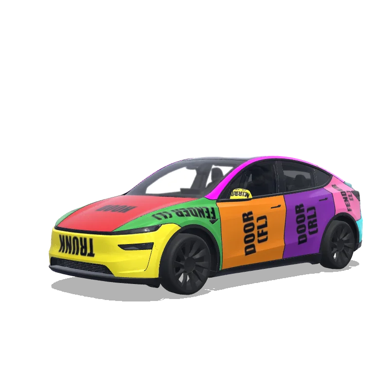 Tesla Model Y (2025+ Premium) custom wrap design