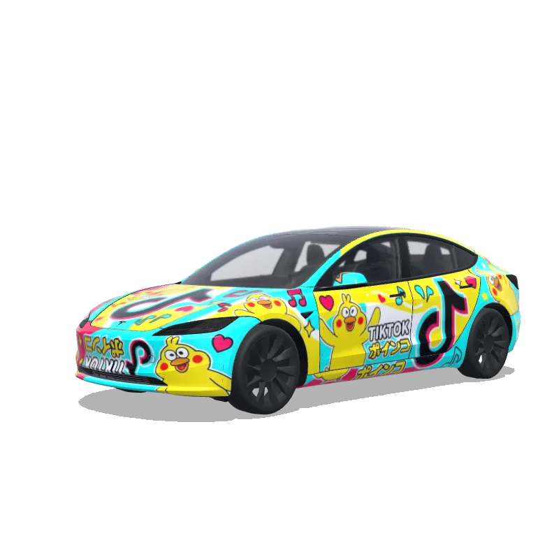 Tesla Model 3 (2024+ Standard/Premium) custom wrap design
