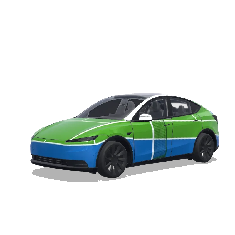 Tesla Model Y (2025+ Standard) custom wrap design