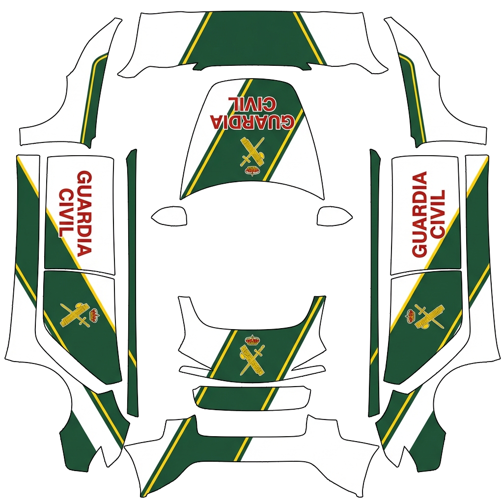 Model 3 Wrap Design - flat wrap PNG for Model 3 (2024+ Standard/Premium) Paint Shop