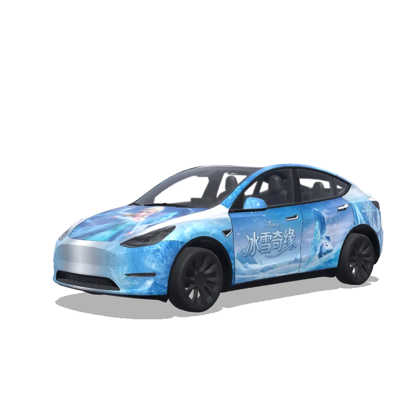 Tesla Model Y tilpasset wrap-design