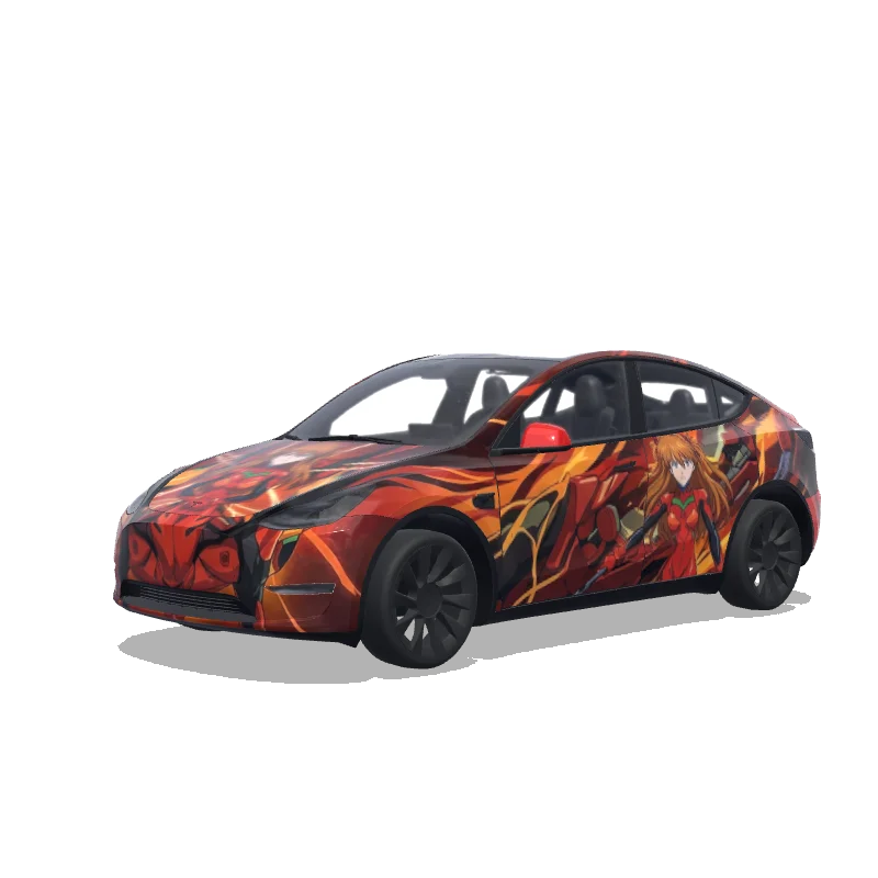 Tesla Model Y custom wrap design