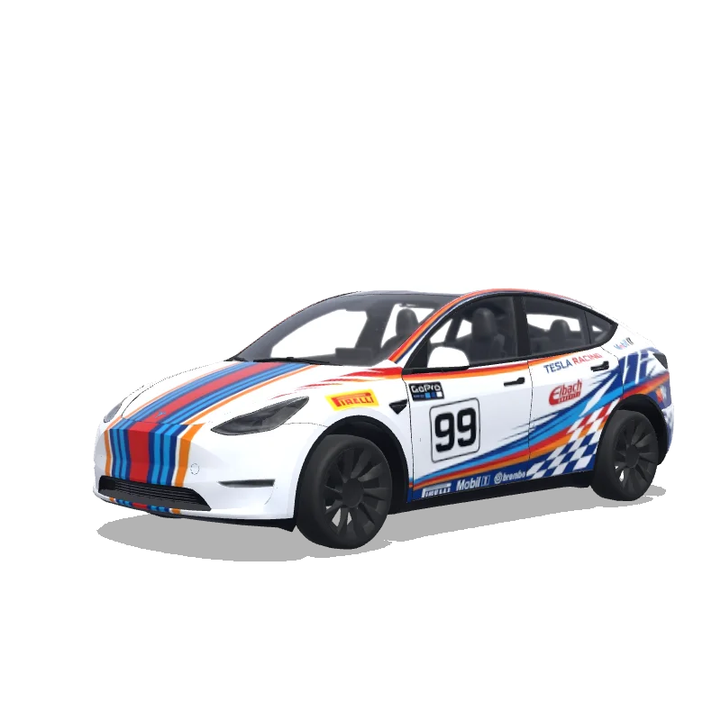 Tesla Model Y tilpasset wrap-design