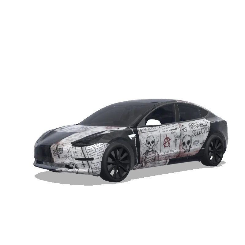 Tesla Model 3 custom wrap design