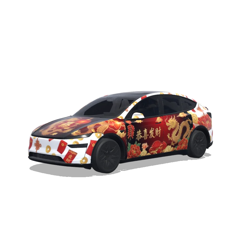 Tesla Model Y L custom wrap design