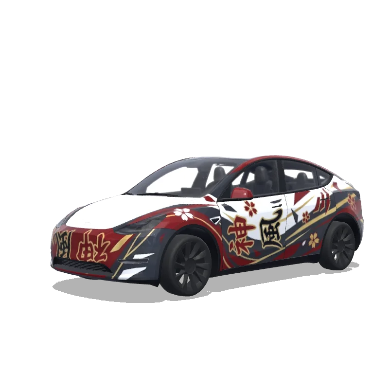 Tesla Model Y custom wrap design