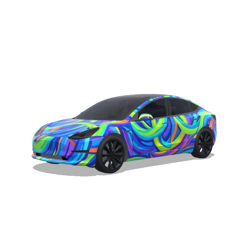 Tesla Model 3 custom wrap design