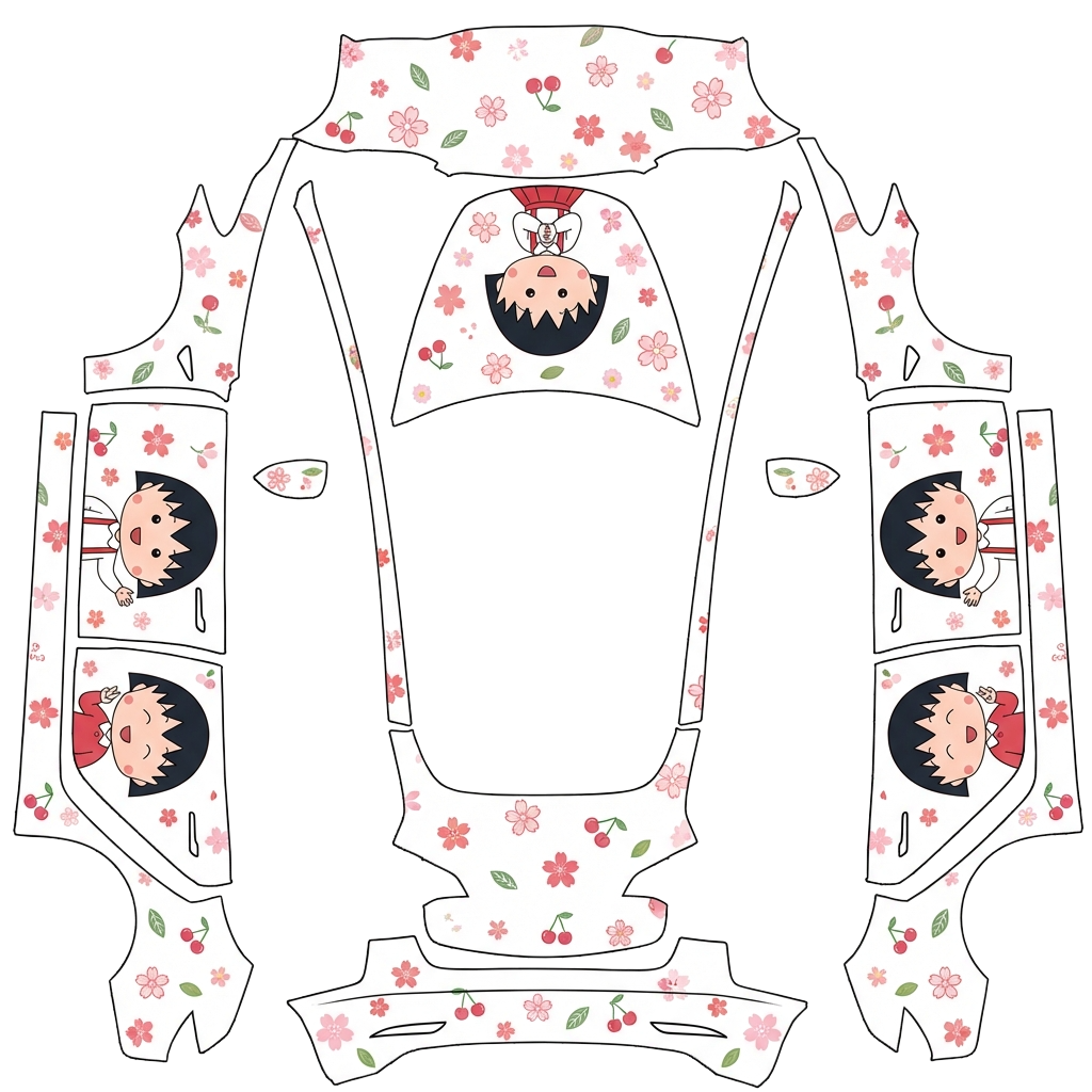 Model 3 Wrap Design - flat wrap PNG for Model 3 Paint Shop