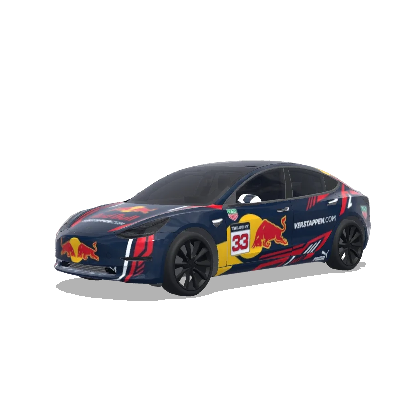 Racing Model 3 wrap, 3D Paint Shop preview
