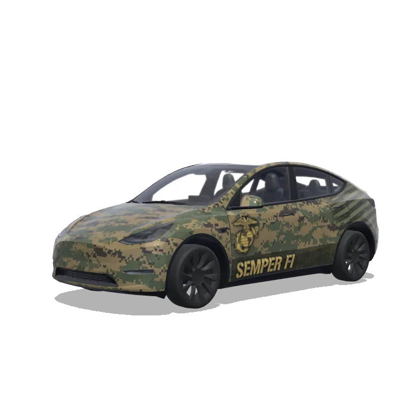 Tesla Model Y custom wrap design