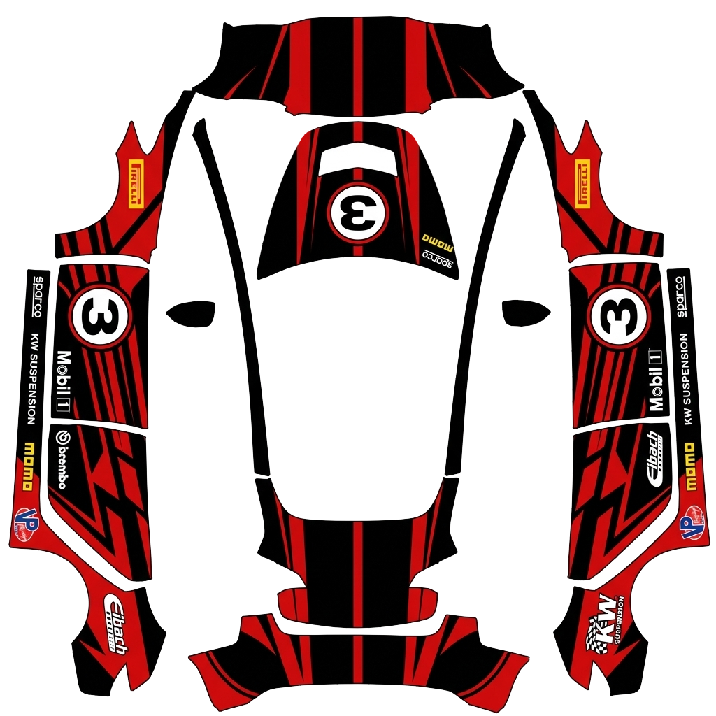 Model 3-folieringsdesign - flat wrap PNG for Model 3 Paint Shop