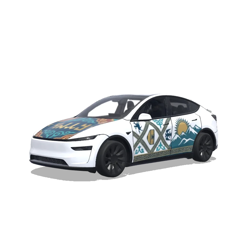 Tesla Model Y (2025+ Premium) custom wrap design