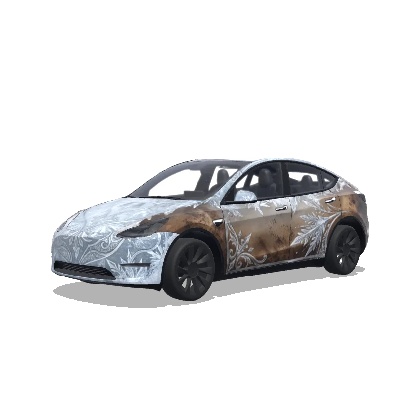 Tesla Model Y custom wrap design