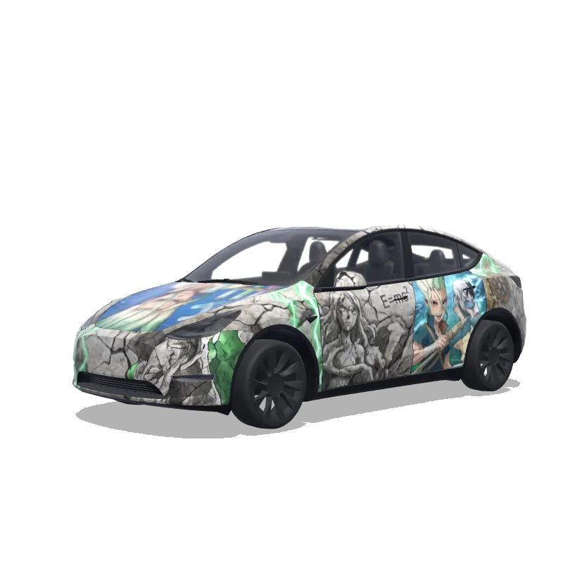 Tesla Model Y custom wrap design