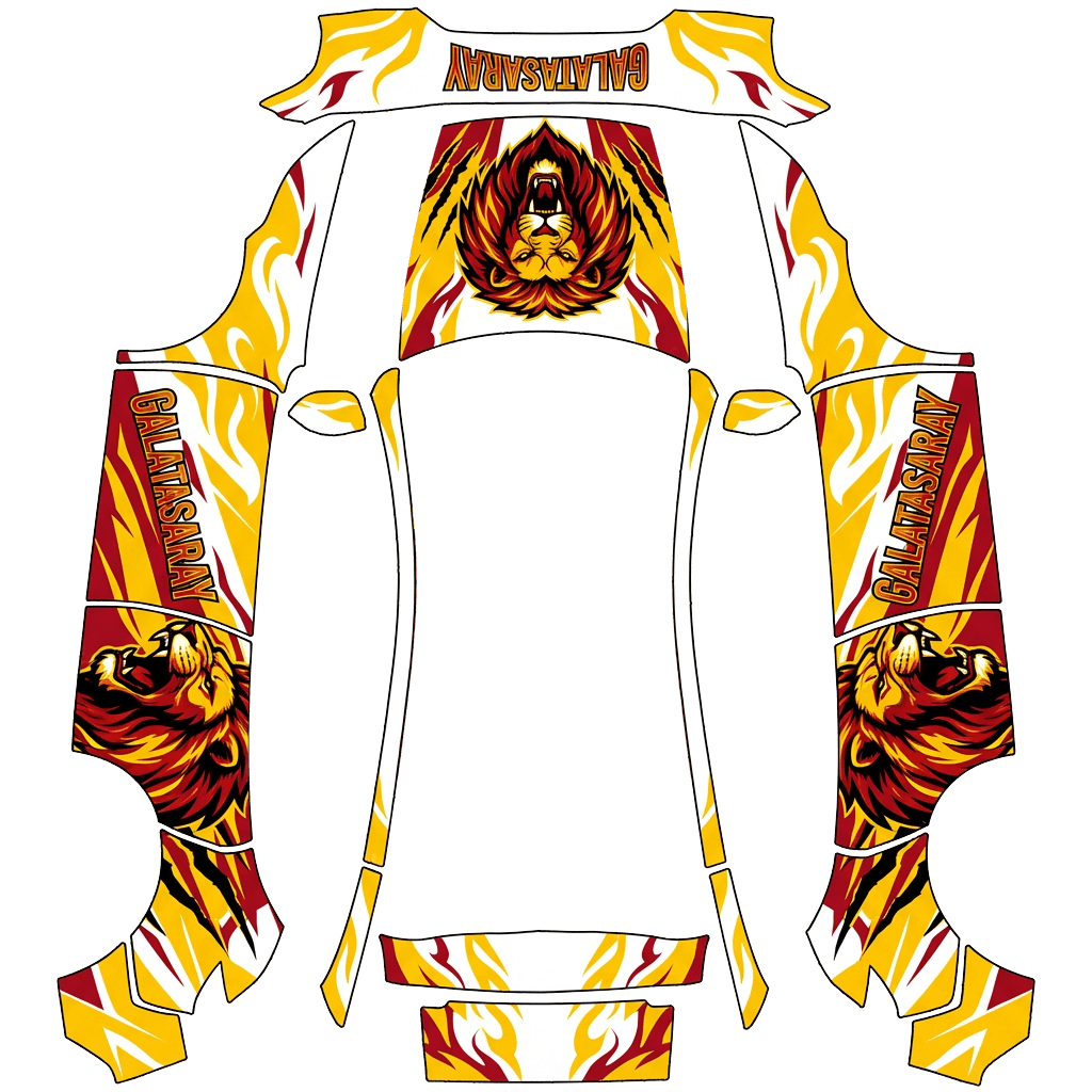 Model Y-folieringsdesign - flat wrap PNG for Model Y (2025+ Premium) Paint Shop