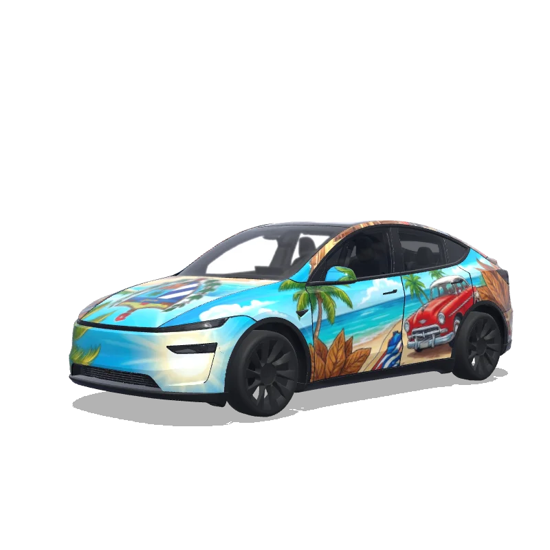Tesla Model Y (2025+ Premium) custom wrap design