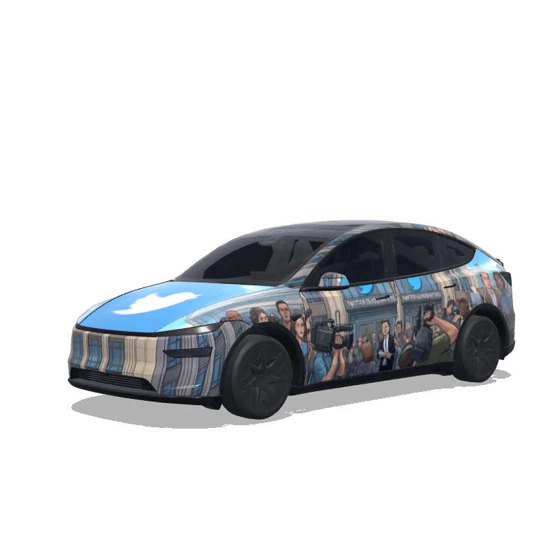 Tesla Model Y L custom wrap design