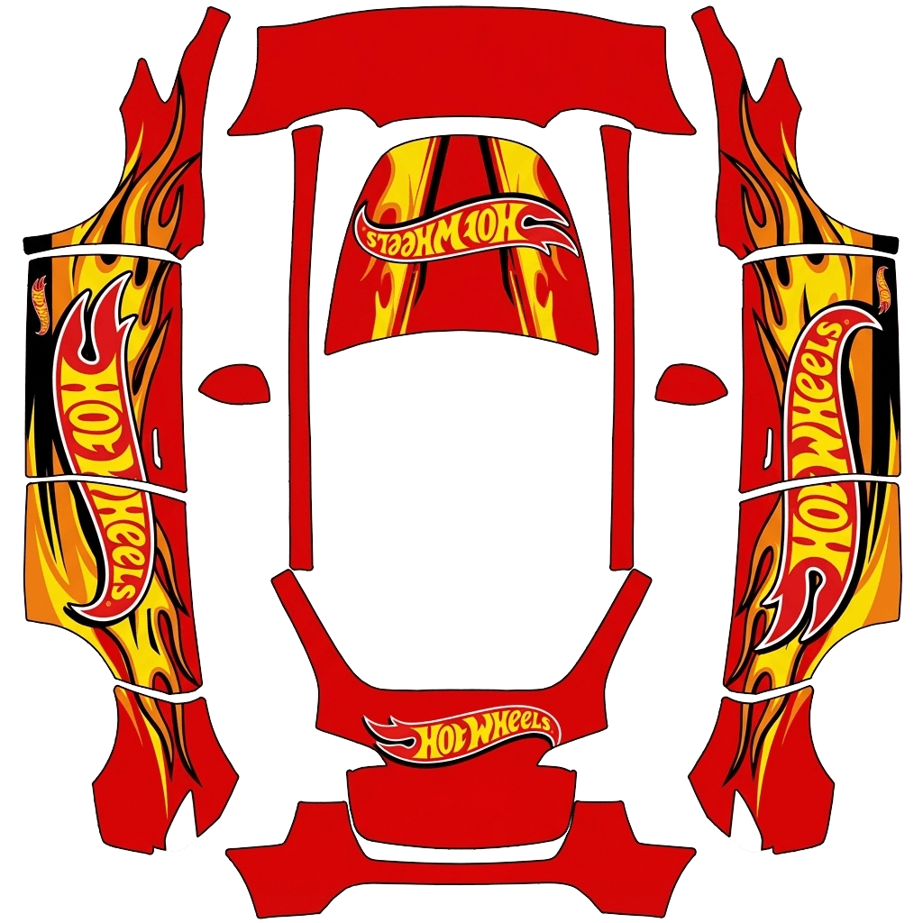 Model Y-folieringsdesign - flat wrap PNG for Model Y Paint Shop