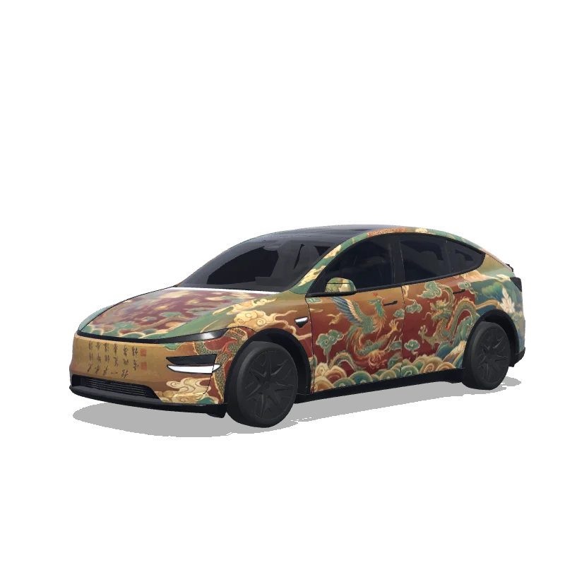 Tesla Model Y L custom wrap design