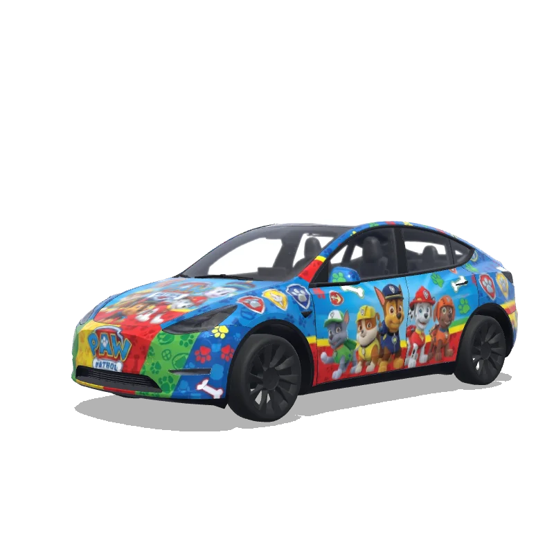 Tesla Model Y custom wrap design