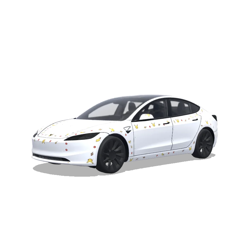 Tesla Model 3 (2024+ Standard/Premium) custom wrap design