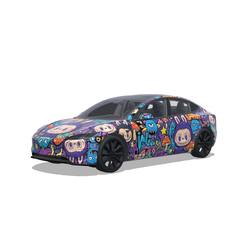 Diseño de wrap personalizado para Tesla Model 3 (2024+ Performance)