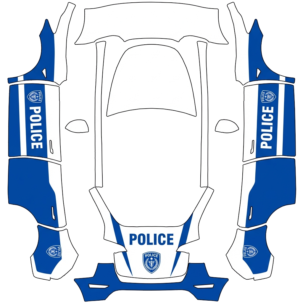 Model Y Wrap Design - flat wrap PNG for Model Y Paint Shop