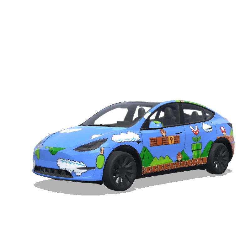 Tesla Model Y custom wrap design