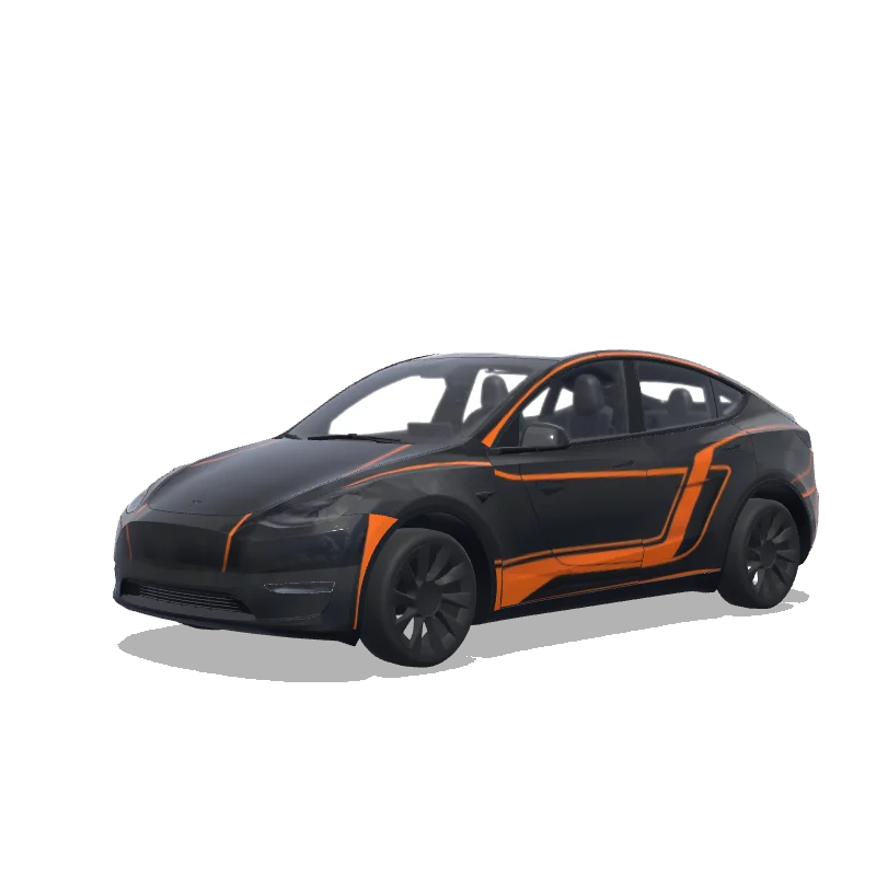 Tesla Model Y custom wrap design