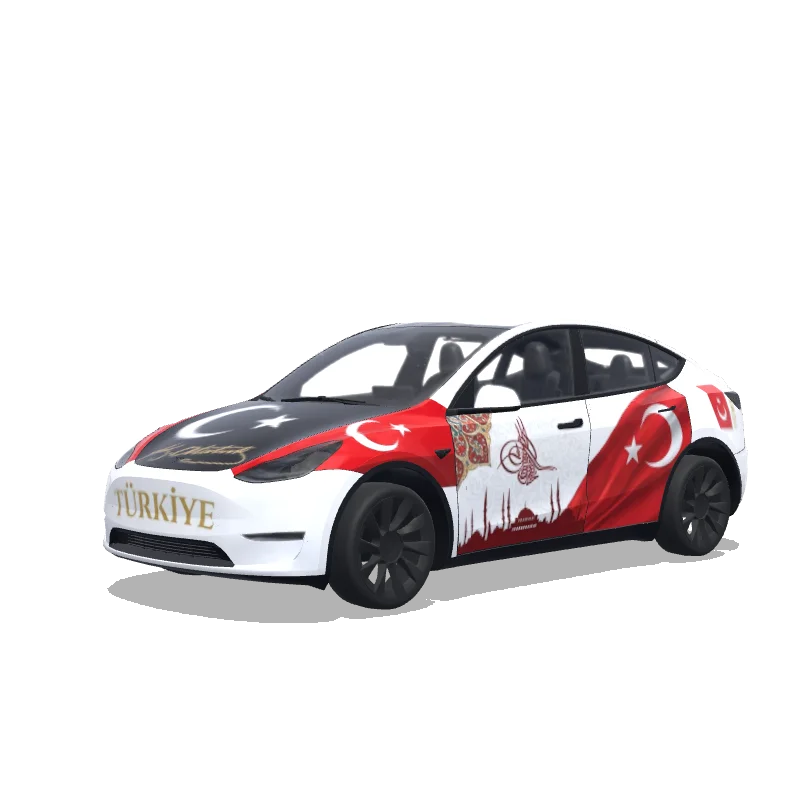 Tesla Model Y custom wrap design